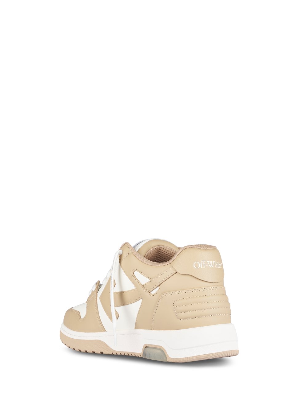 OFF-WHITE Low-Top Sneakers with Calf Leather Panels Neutraal