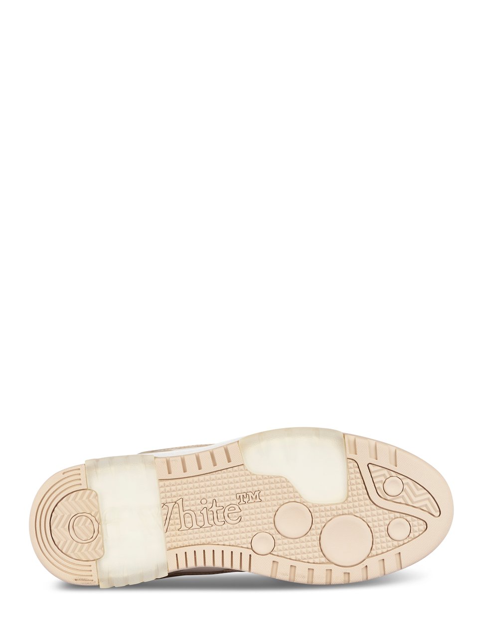OFF-WHITE Low-Top Sneakers with Calf Leather Panels Neutraal