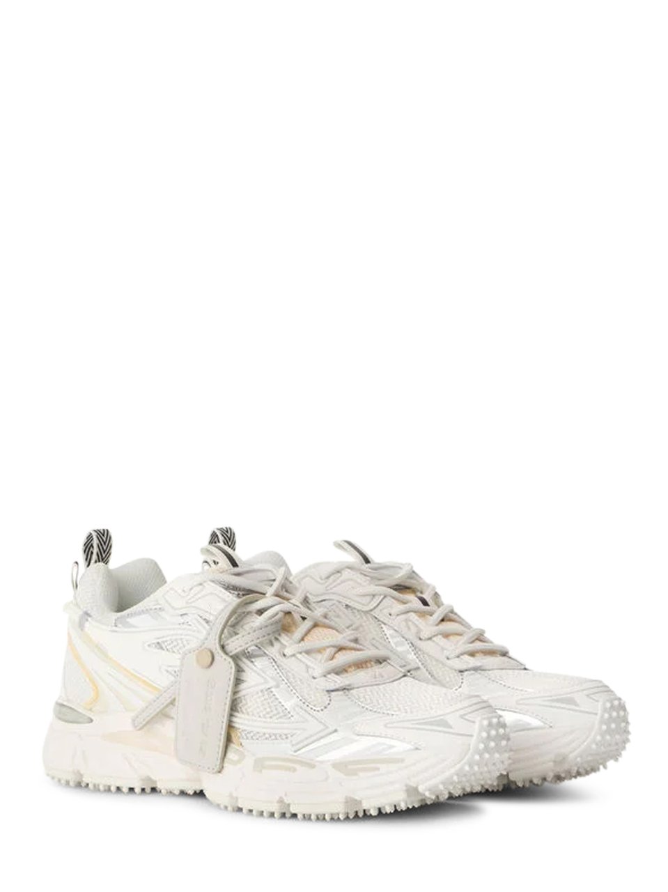 OFF-WHITE Layered Mesh Sneakers with Chunky Sole Wit