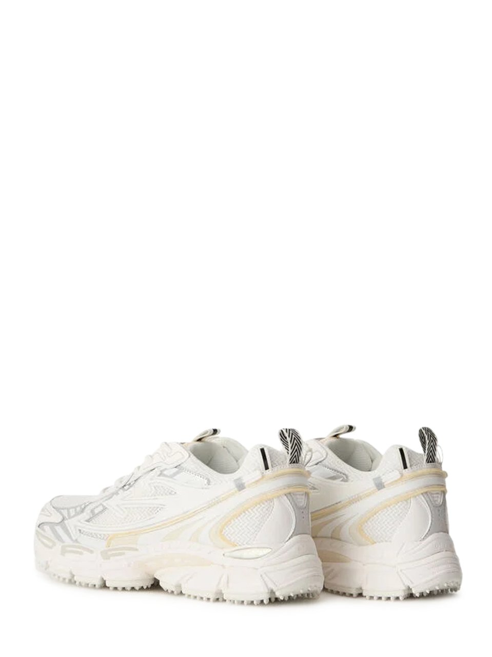 OFF-WHITE Layered Mesh Sneakers with Chunky Sole Wit