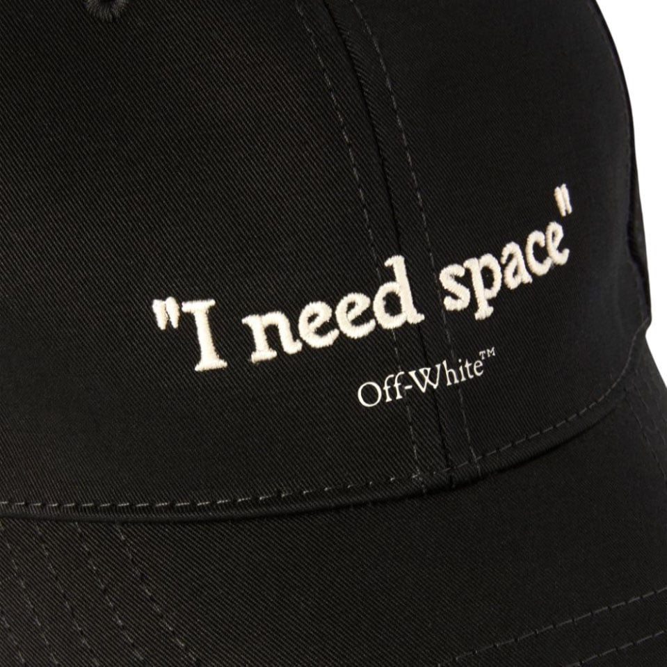 OFF-WHITE Cappellino nero "give me space drill baseball" Zwart