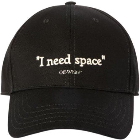 OFF-WHITE Cappellino nero "give me space drill baseball" Zwart