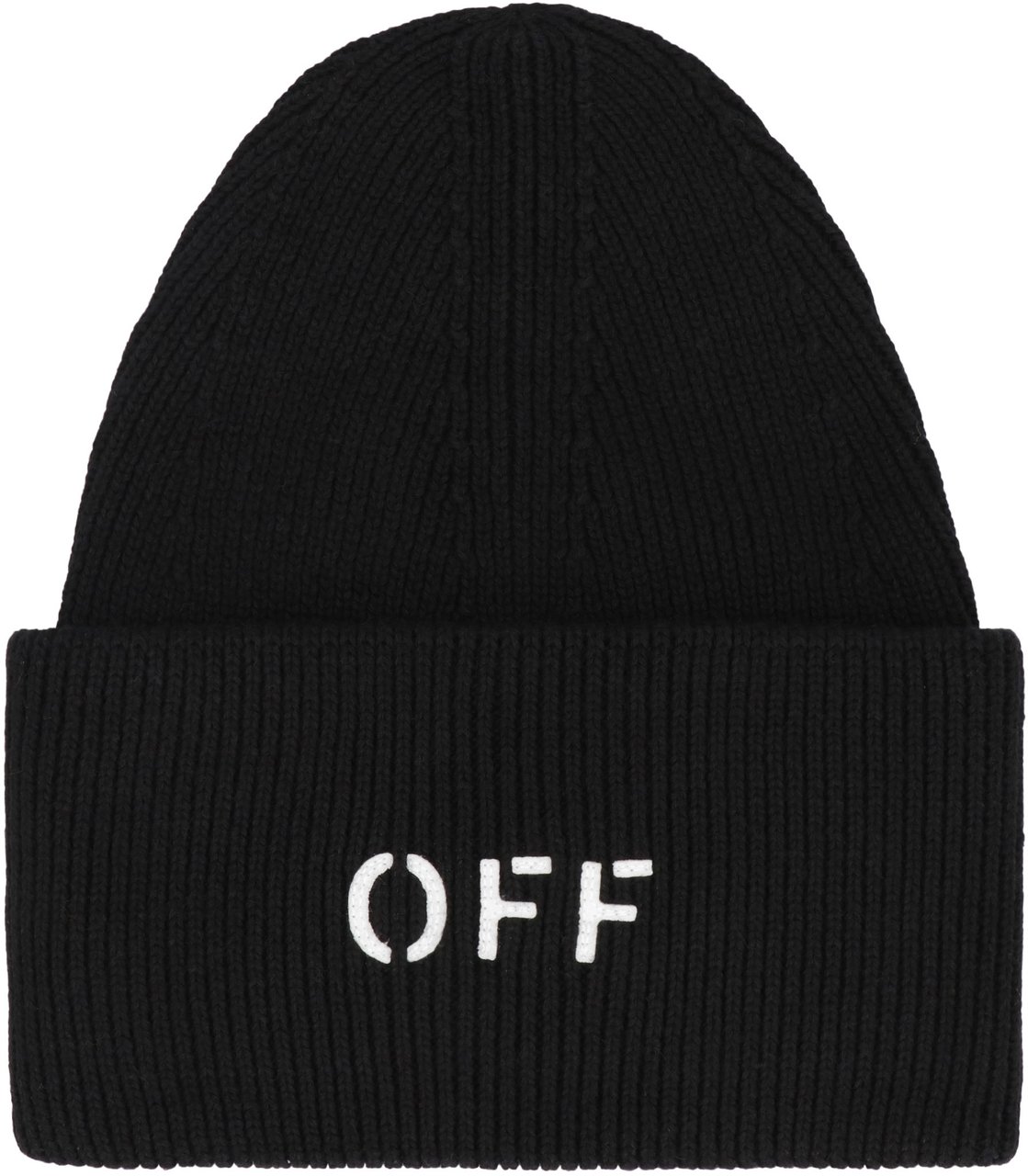 OFF-WHITE Logo wool beanie Zwart