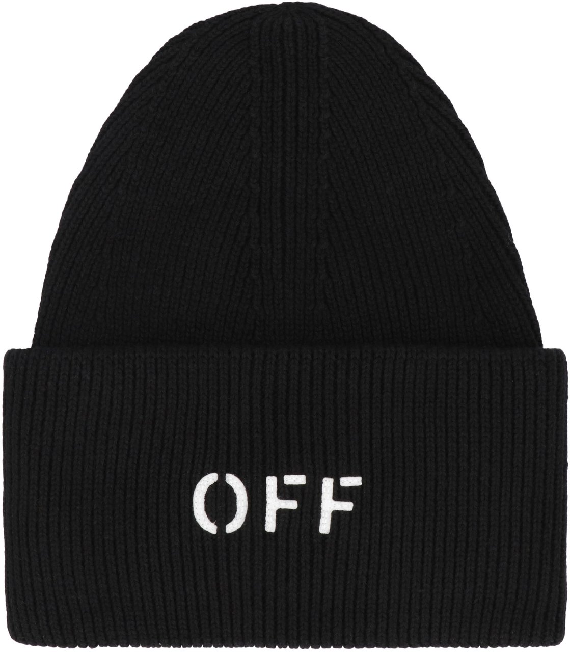 OFF-WHITE Logo wool beanie Zwart