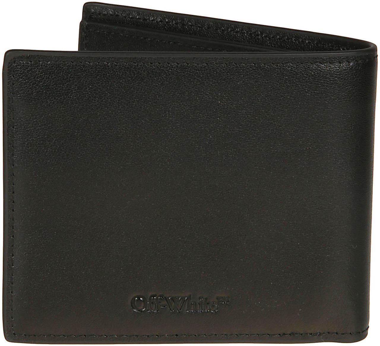 OFF-WHITE Quote Bifold Wallet Black Zwart