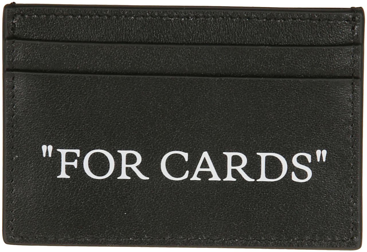 OFF-WHITE Quote Credit Card Holder Black Zwart