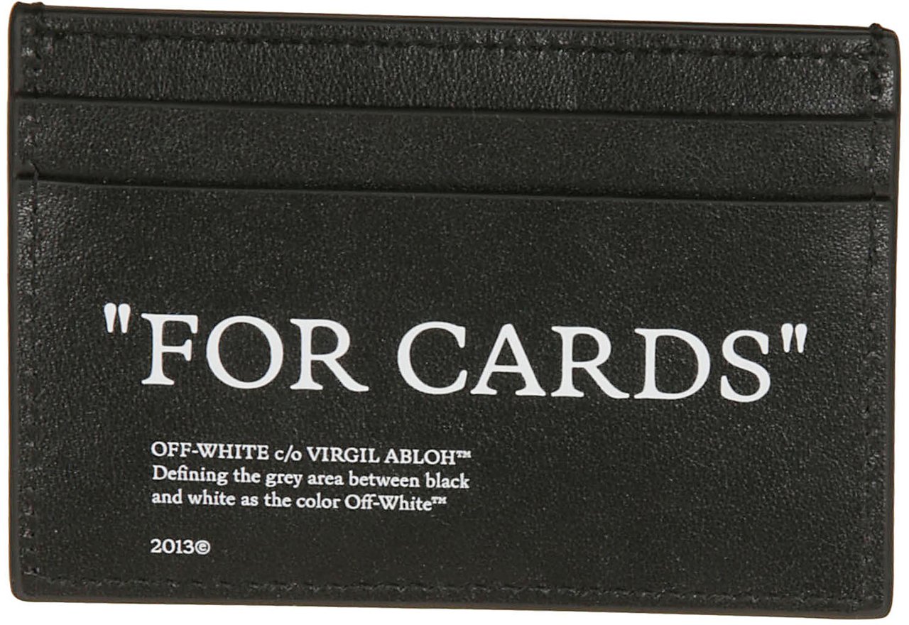 OFF-WHITE Quote Credit Card Holder Black Zwart