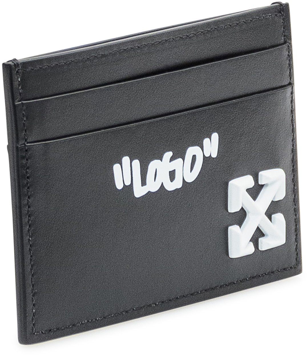 OFF-WHITE Portacarte Off-White Logo Nero Zwart