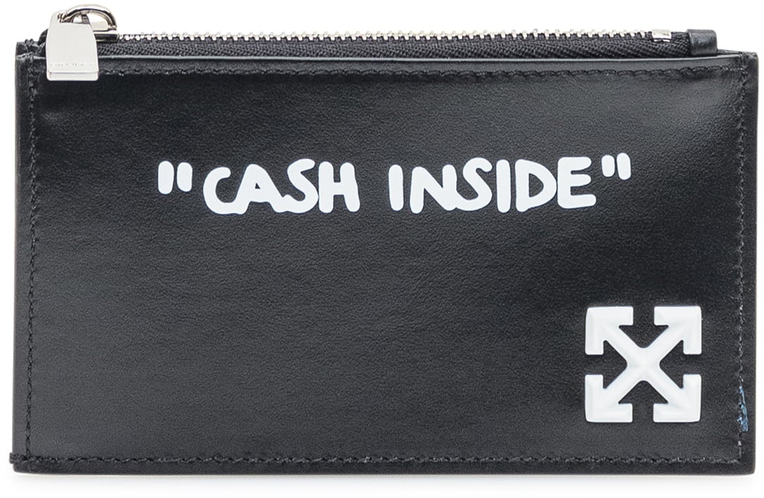 OFF-WHITE Portacarte Off-White Cash Inside Nero Zwart