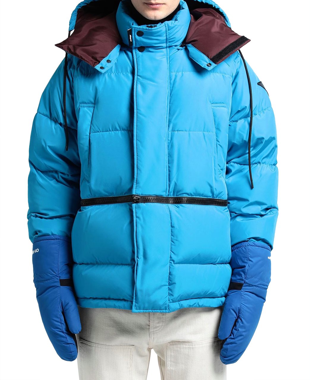 OFF-WHITE Bounce Logo Ski Mittens Gloves Blauw