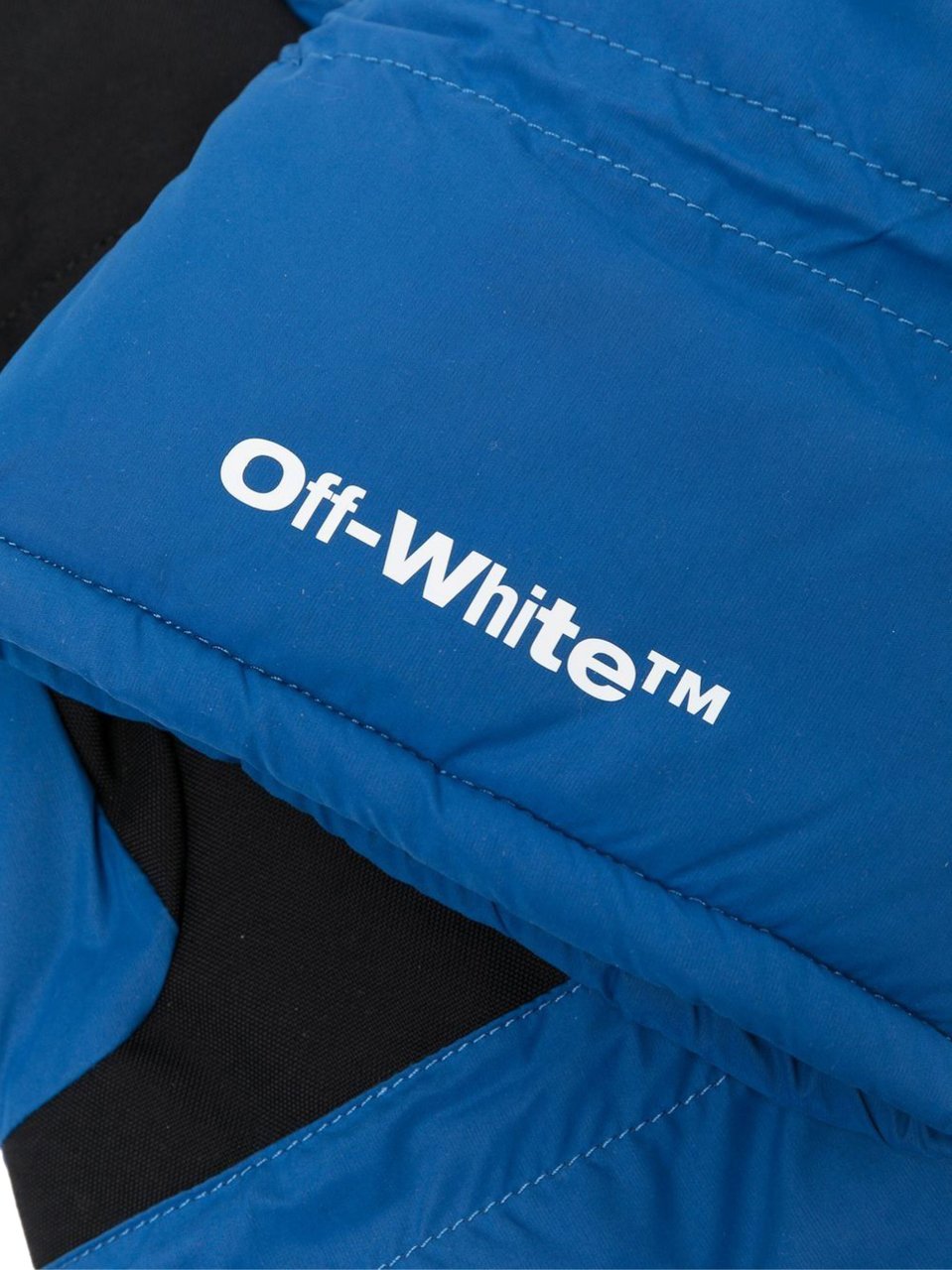 OFF-WHITE Bounce Logo Ski Mittens Gloves Blauw