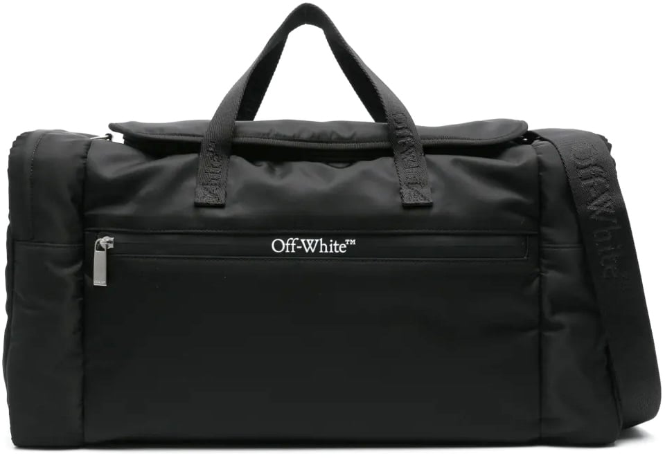 OFF-WHITE Outdoor Weekender Logo Duffle Bag Zwart