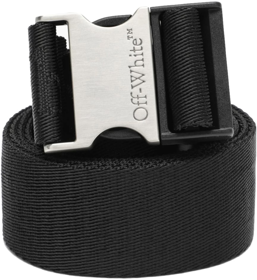 OFF-WHITE Tuc Long Logo Tape Belt Zwart