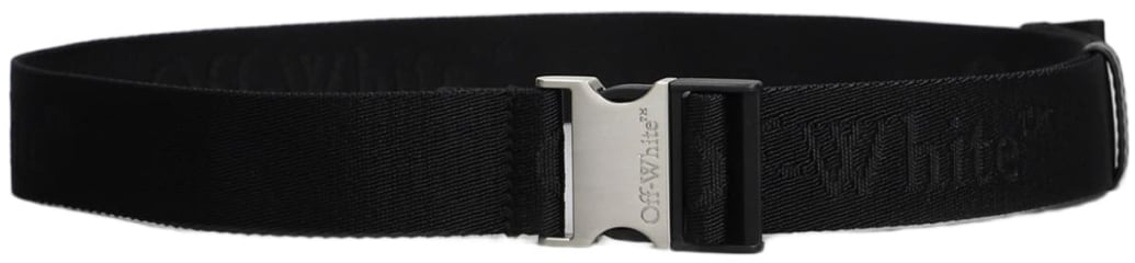 OFF-WHITE Tuc Long Logo Tape Belt Zwart