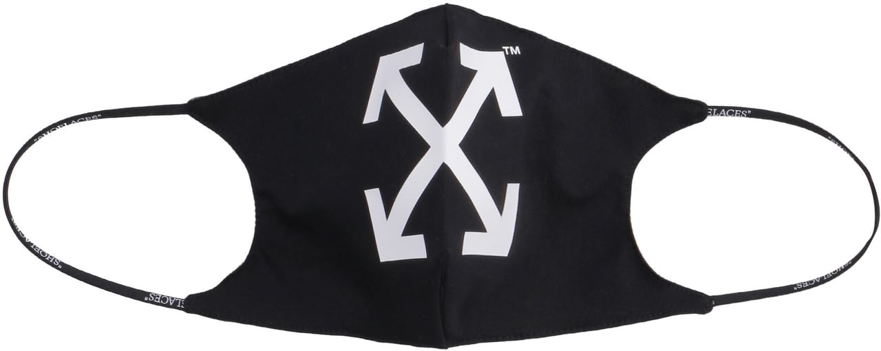 OFF-WHITE Logo cotton mask Zwart