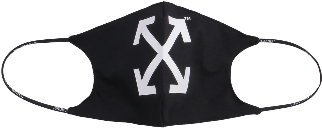 OFF-WHITE Logo cotton mask Zwart