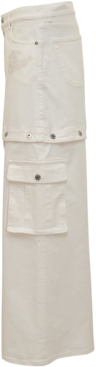 OFF-WHITE Jeans Super Baggy con Logo Anni 90S Wit