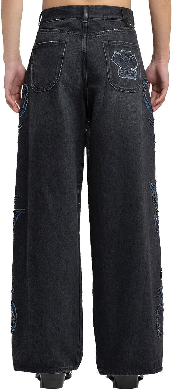 OFF-WHITE Off-White Denim Flared Jeans Zwart