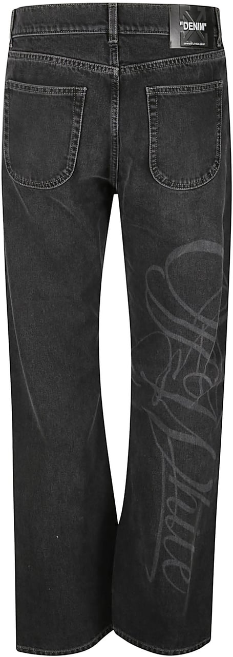 OFF-WHITE Script Logo 90s Skate Jeans Black Zwart