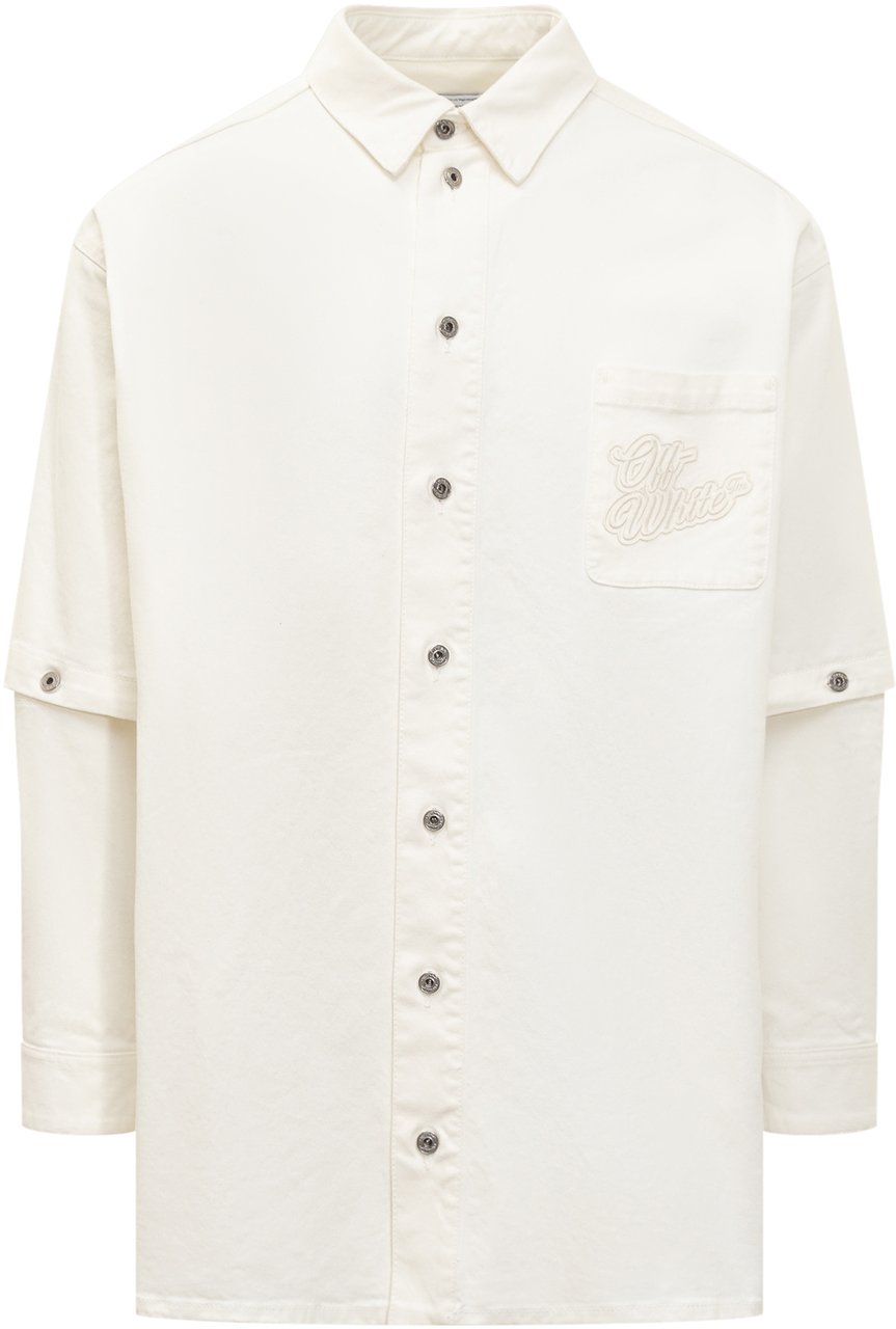 OFF-WHITE Camicia con Logo Wit