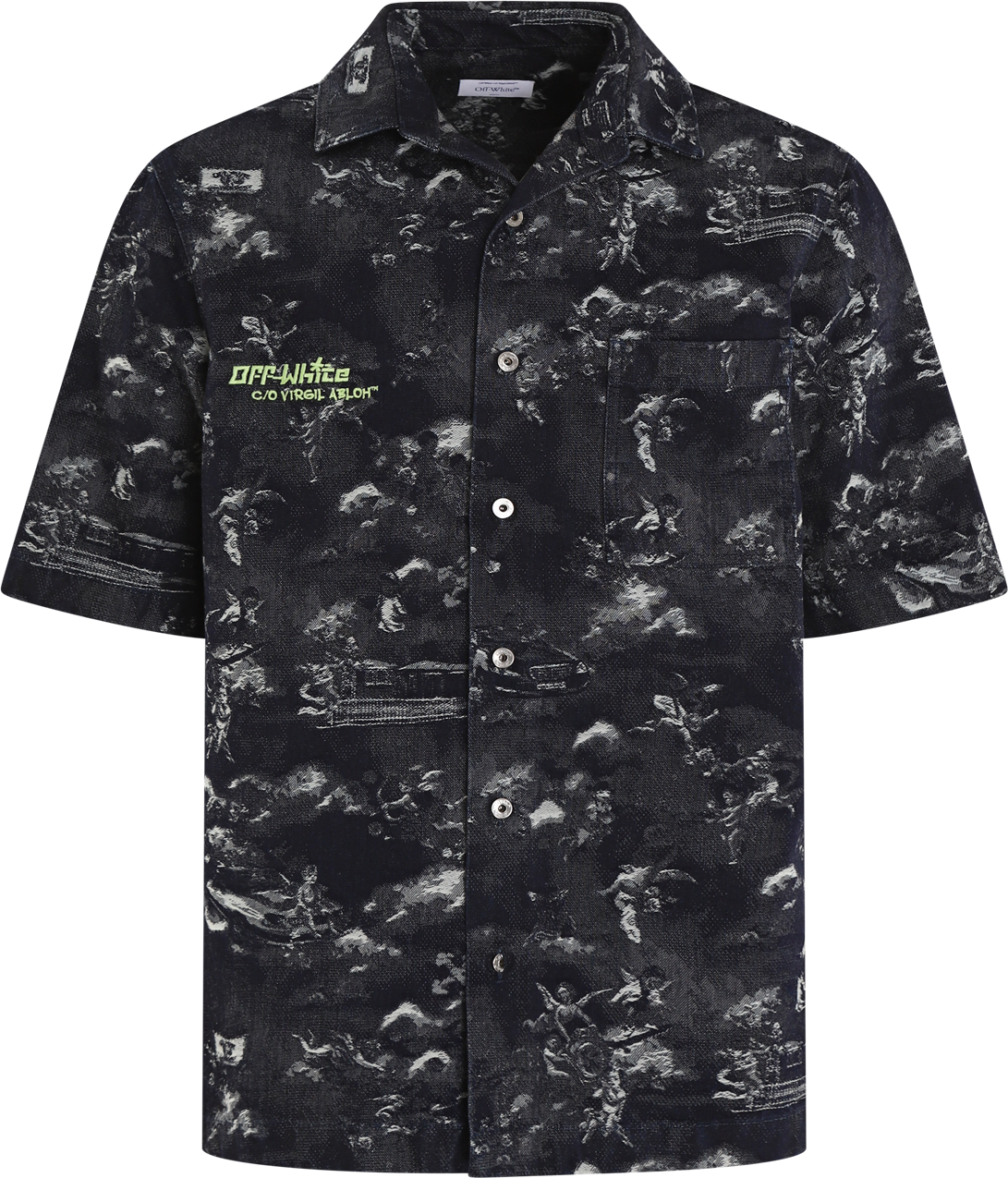 OFF-WHITE Heren Fresco Jacq Shirt Blauw Blauw