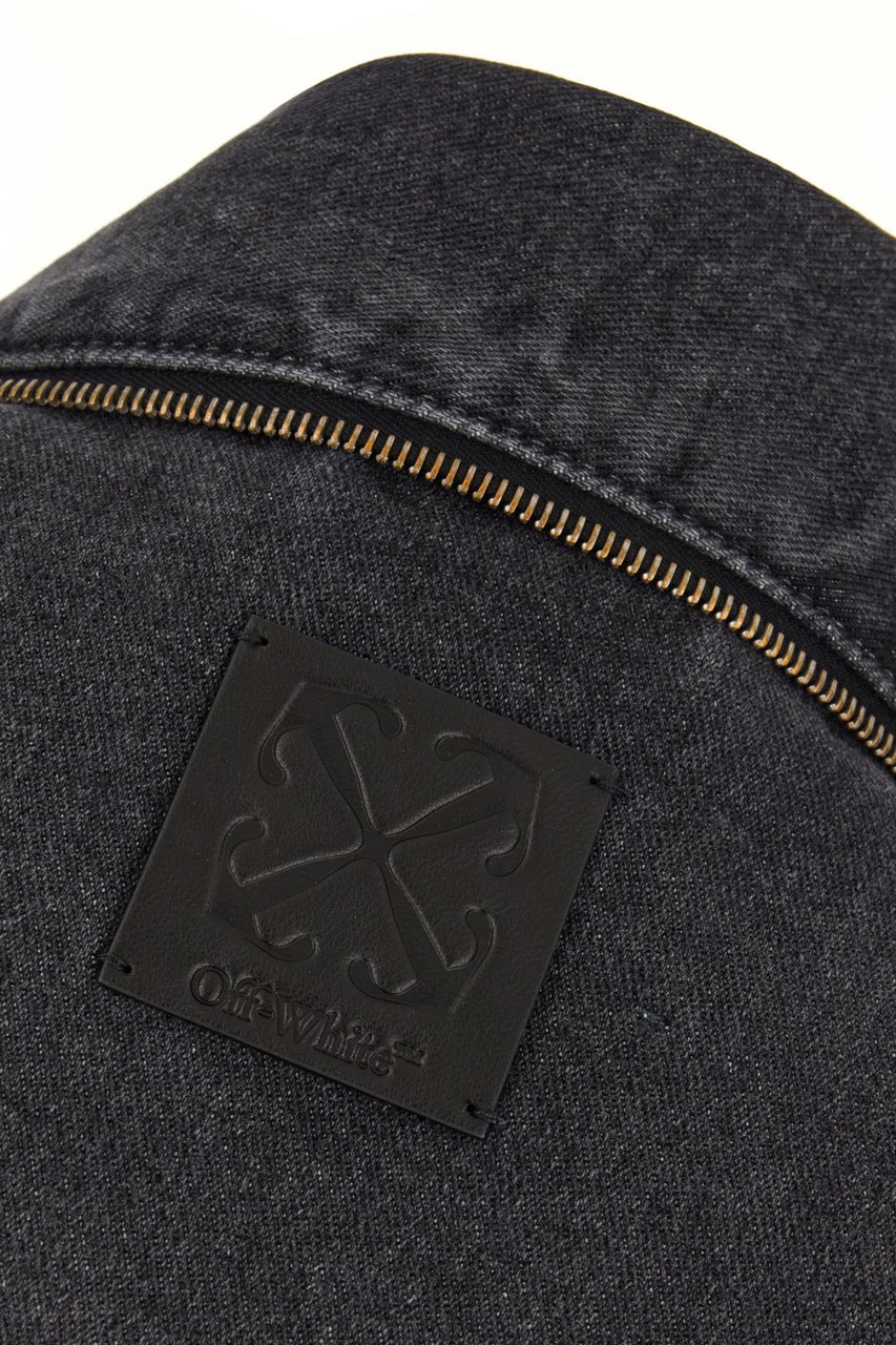 OFF-WHITE Off White Dark grey denim sleeveless oversize jacket Grijs