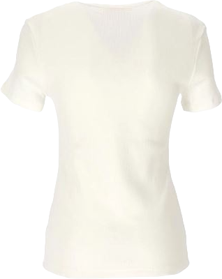 OFF-WHITE T-shirt bianca in cotone elasticizzato Wit