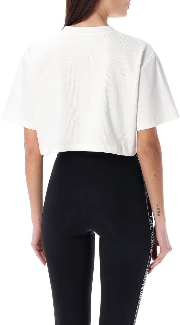 OFF-WHITE Off stamp rib cropped tee Wit