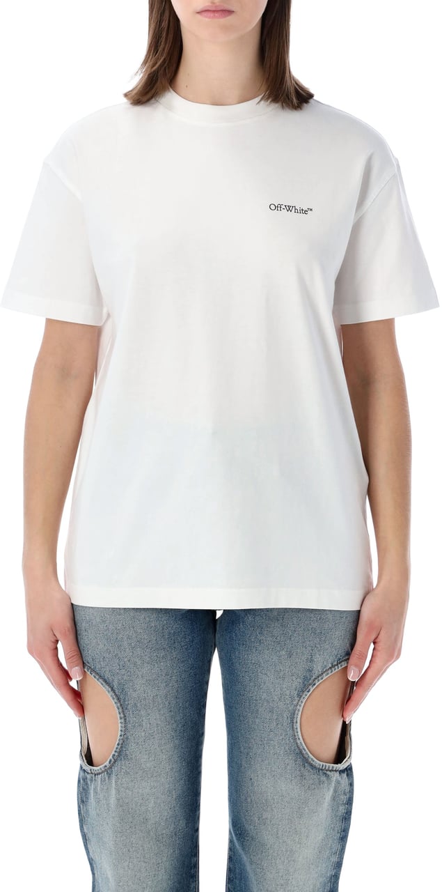 OFF-WHITE Tshirt Flower Bianco Wit