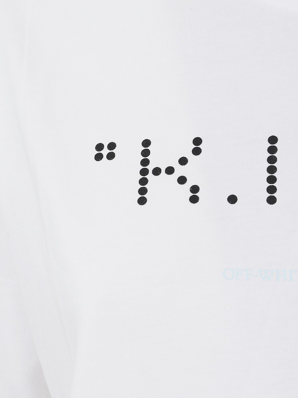OFF-WHITE K.I.S.S. Print Cotton T-Shirt with Contrasting Graphics Wit