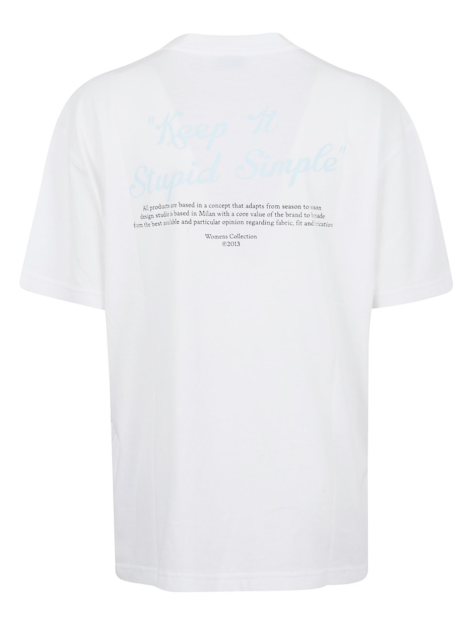 OFF-WHITE K.I.S.S. Print Cotton T-Shirt with Contrasting Graphics Wit