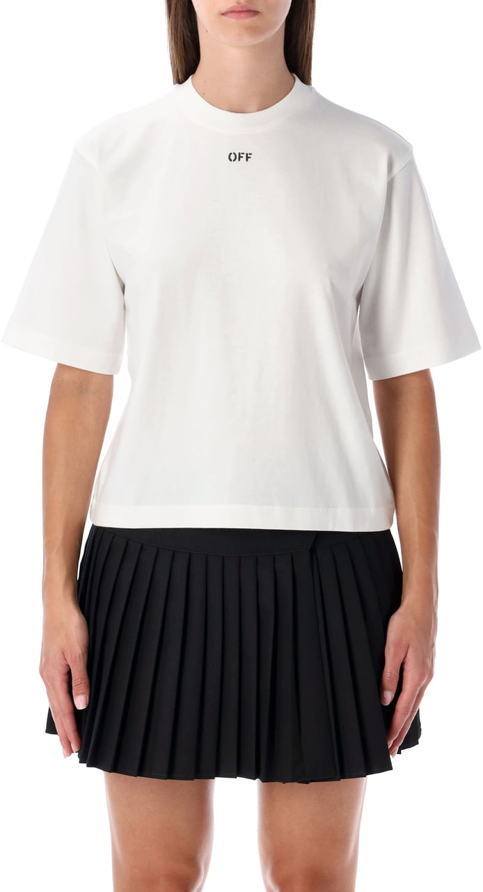 OFF-WHITE Arrow Flower Boxy Tee Bianco Wit