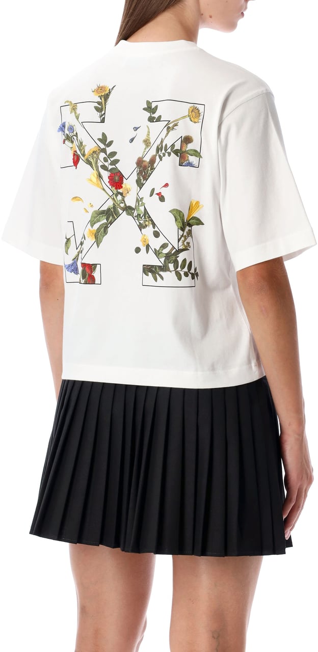 OFF-WHITE Arrow Flower Boxy Tee Bianco Wit
