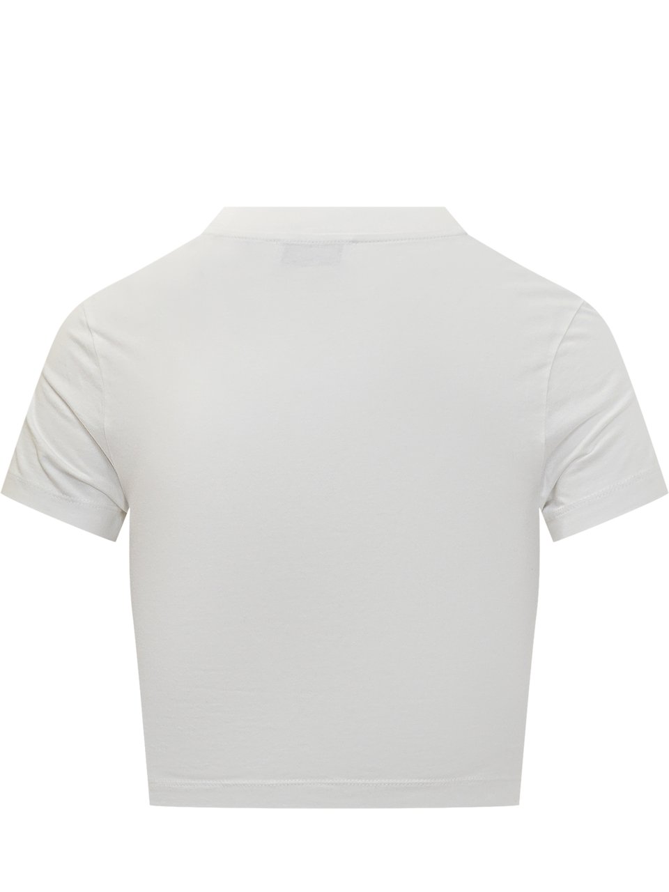 OFF-WHITE Off-White T-Shirt Crop Bianca con Logo Arrows Wit