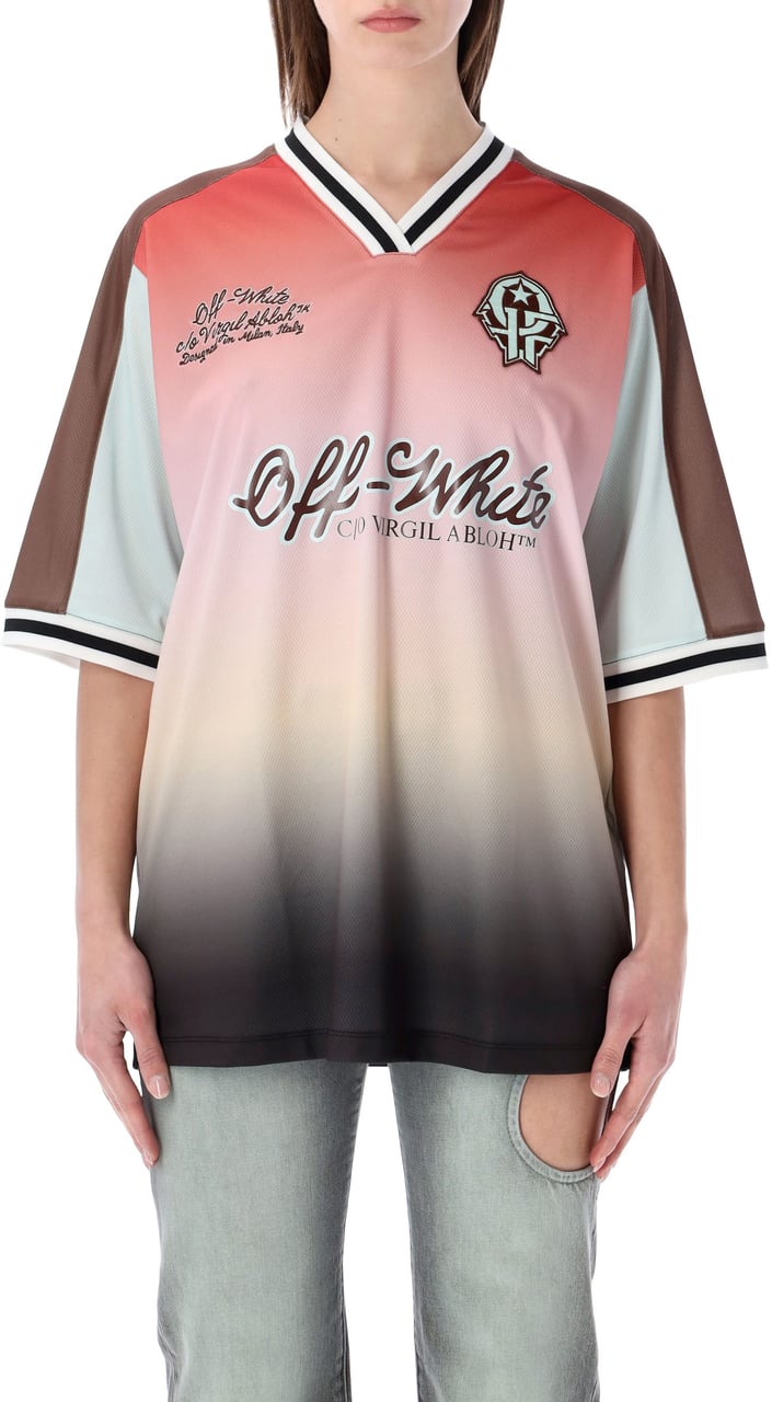 OFF-WHITE Soccer Tee Soft Pink Roze