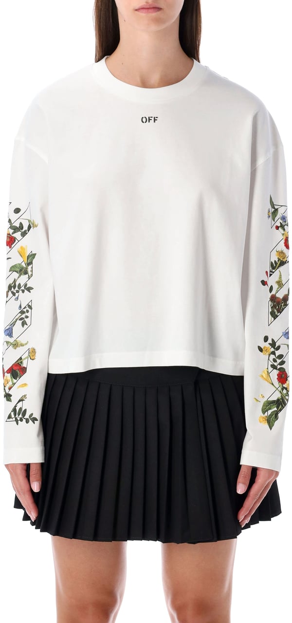 OFF-WHITE Arrow Flower Long Sleeve Bianco Wit