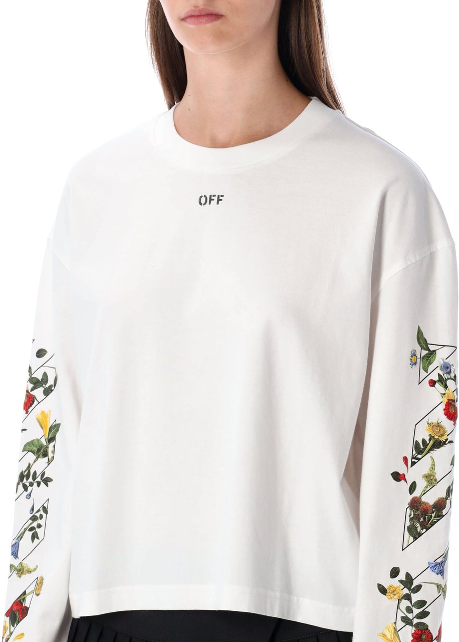 OFF-WHITE Arrow Flower Long Sleeve Bianco Wit