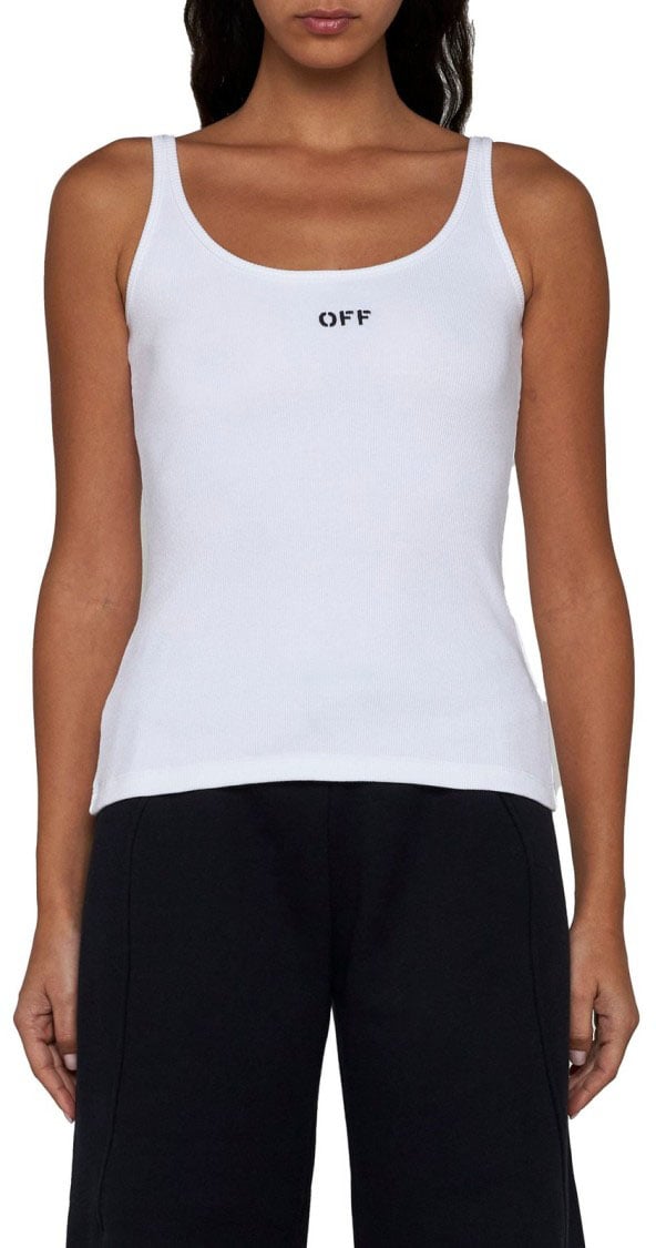 OFF-WHITE Logo Tank Top – White Wit