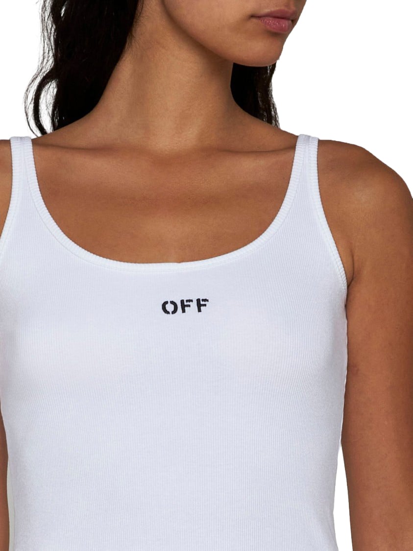 OFF-WHITE Logo Tank Top – White Wit