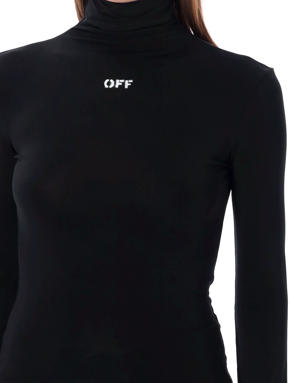 OFF-WHITE High Neck Top Nero Zwart
