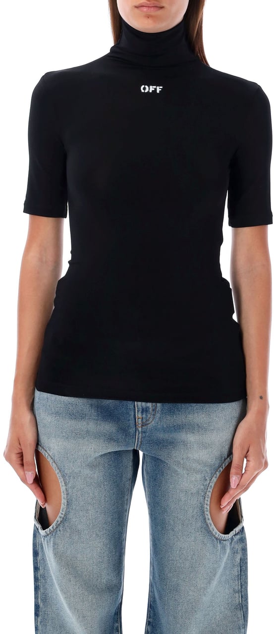 OFF-WHITE High Neck Top Sleevless Nero Zwart