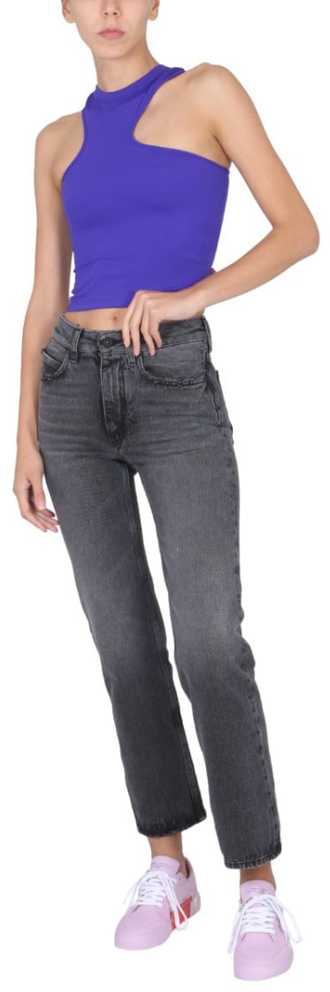 OFF-WHITE Asymmetric Fitted Top Grijs