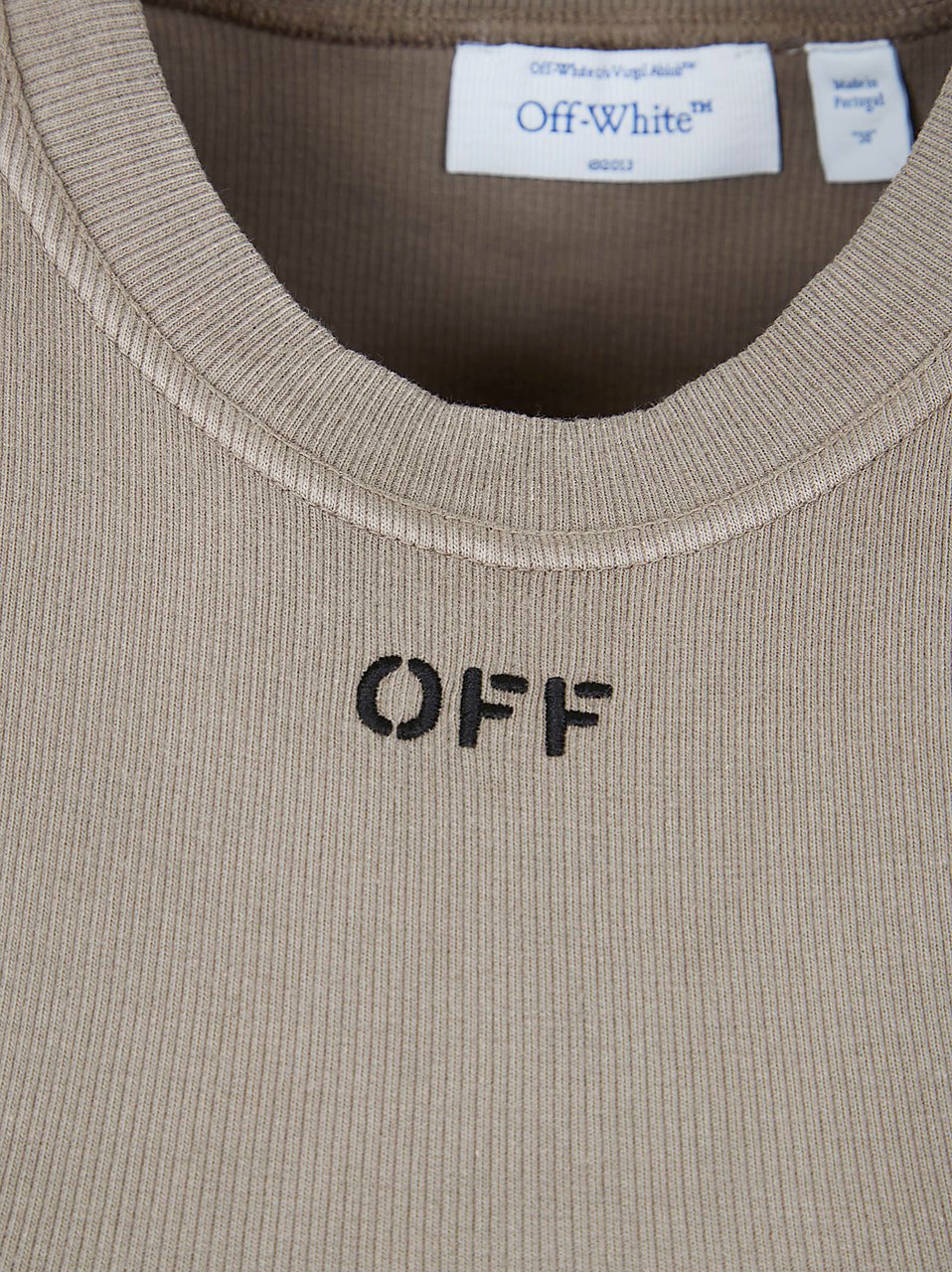OFF-WHITE OFF WHITE OFF STAMP RIB KAT TOP WASHED STONE - Donkergrijs