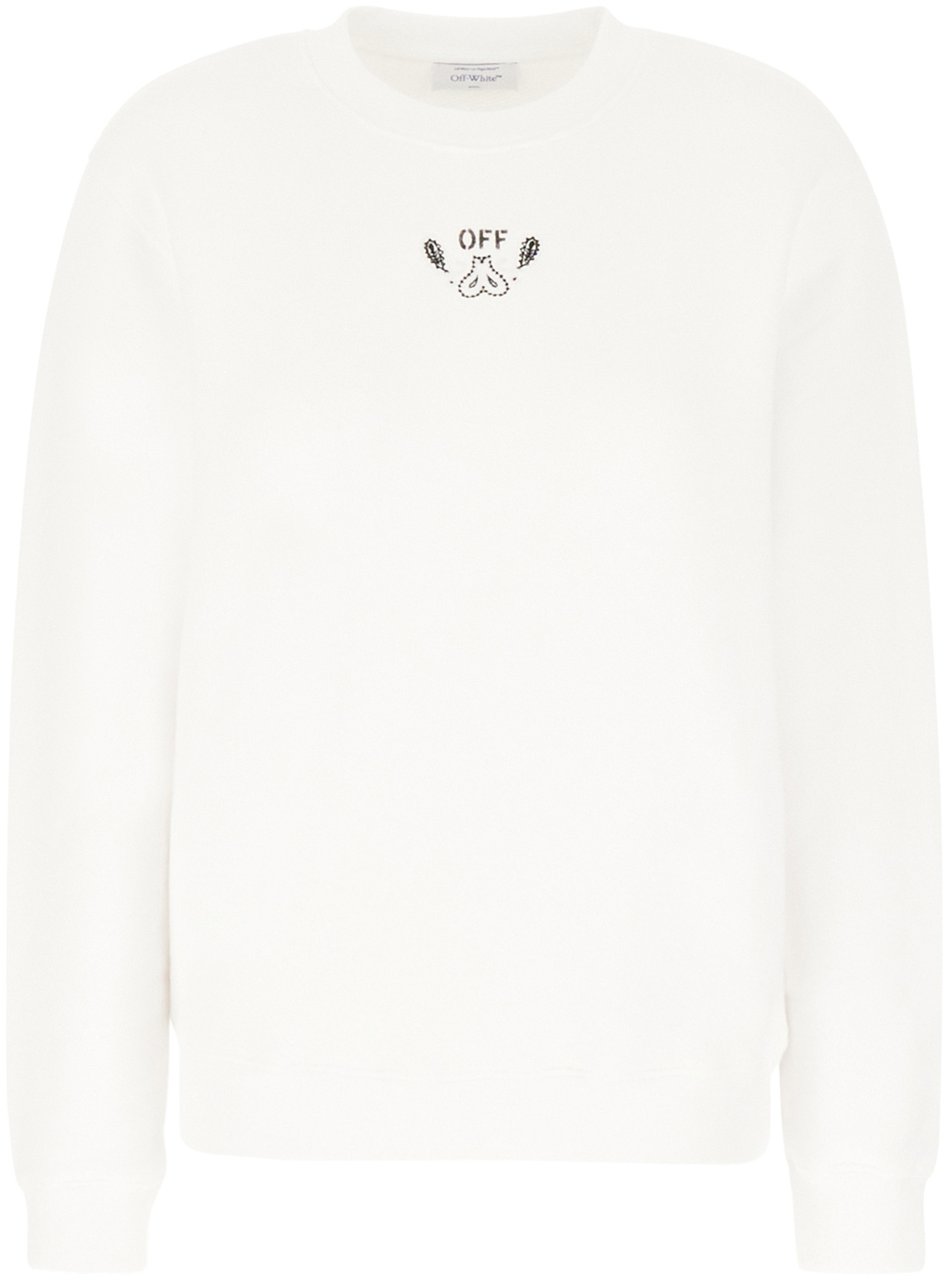 OFF-WHITE Off White White cotton oversize sweatshirt Wit