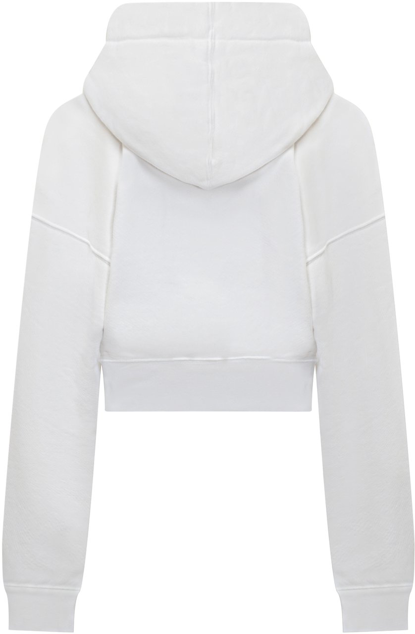 OFF-WHITE Felpa Con Cappuccio Bookish Roses Wit