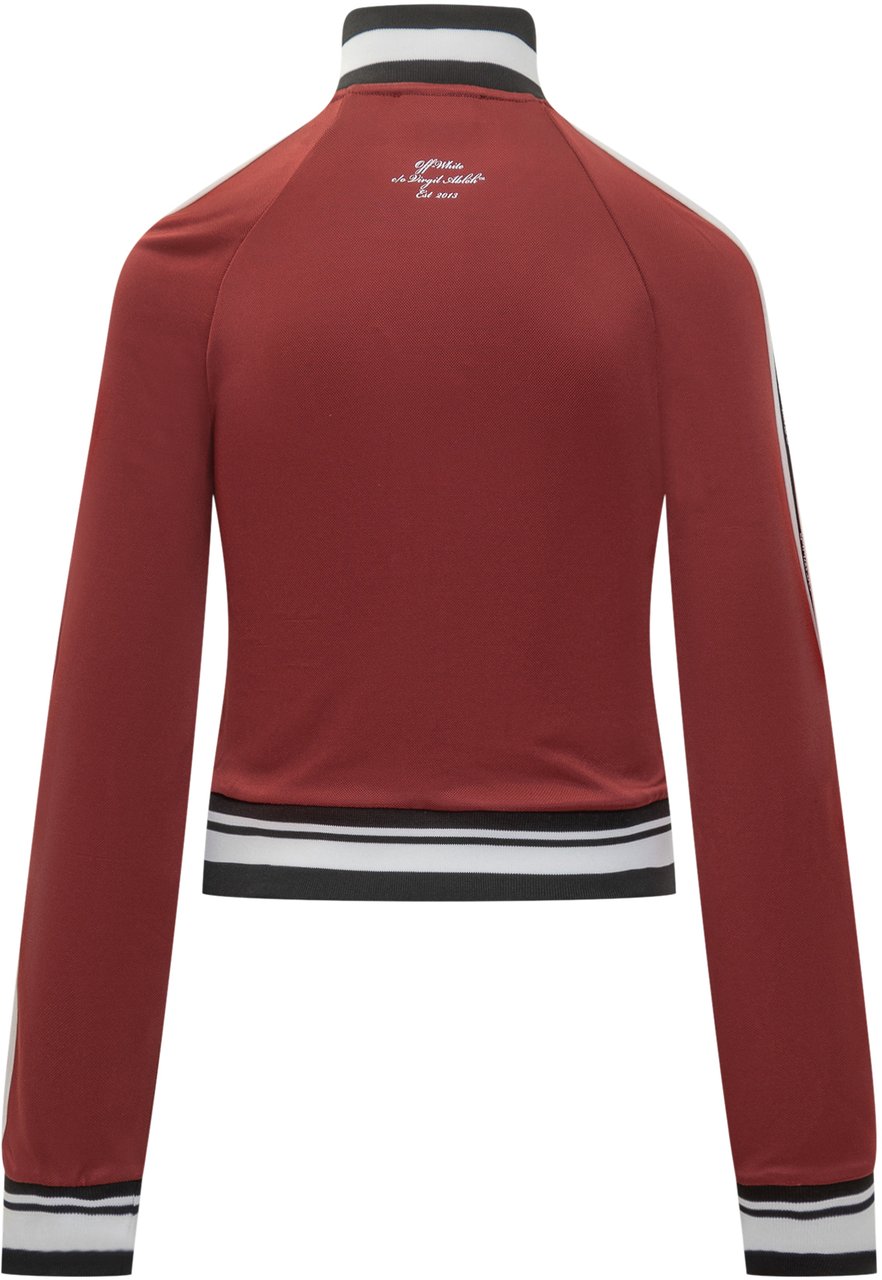 OFF-WHITE Off-White Giacca Sportiva Rossa con Zip e Logo Rood