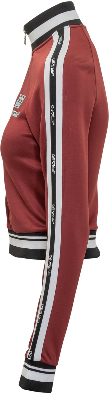 OFF-WHITE Off-White Giacca Sportiva Rossa con Zip e Logo Rood