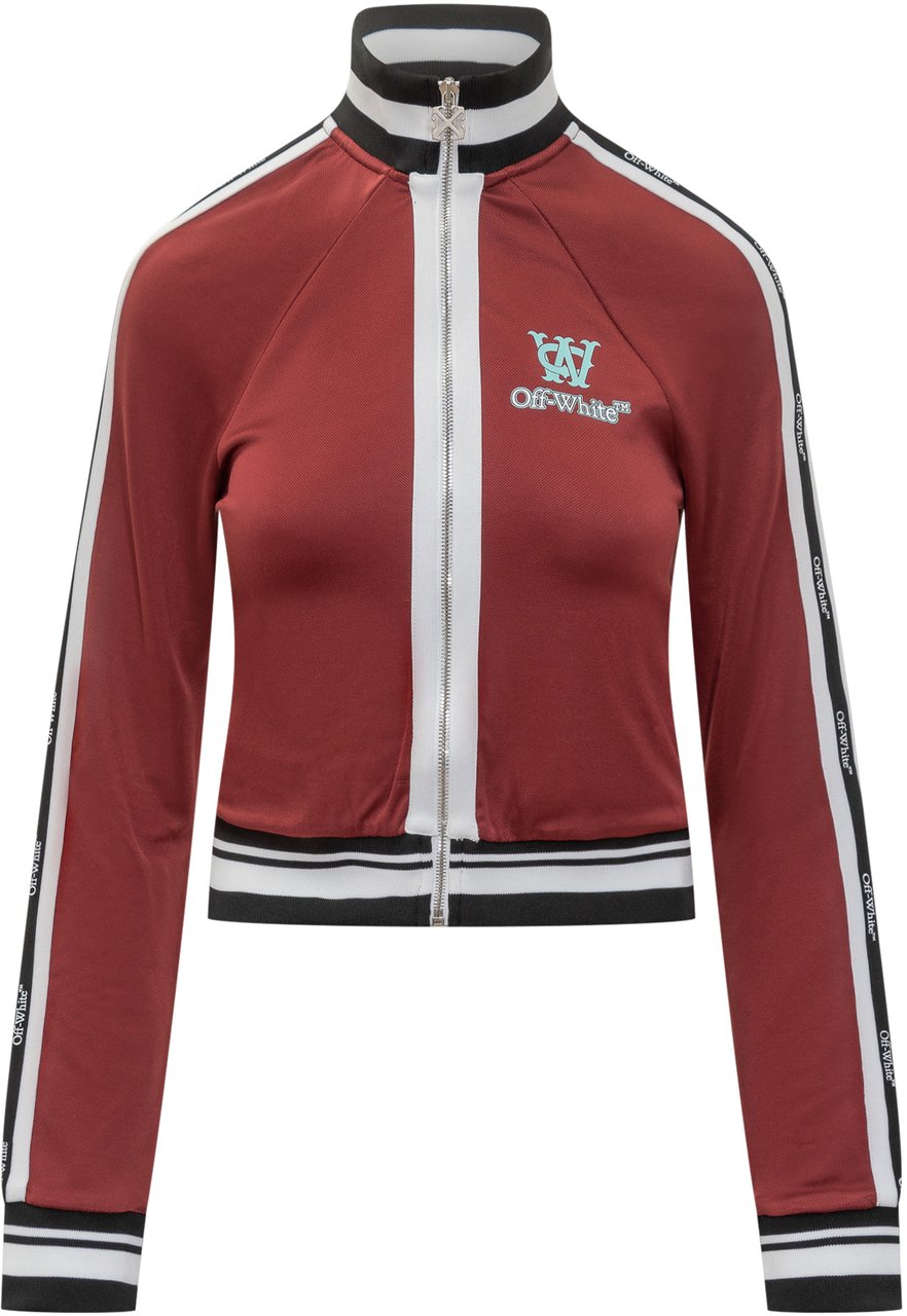 OFF-WHITE Off-White Giacca Sportiva Rossa con Zip e Logo Rood