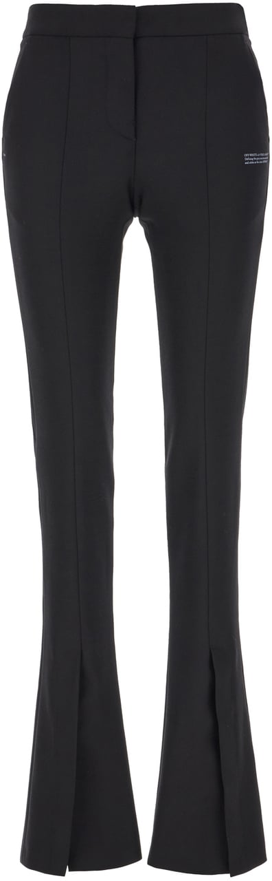 OFF-WHITE Off White Black stretch polyester blend pants Zwart