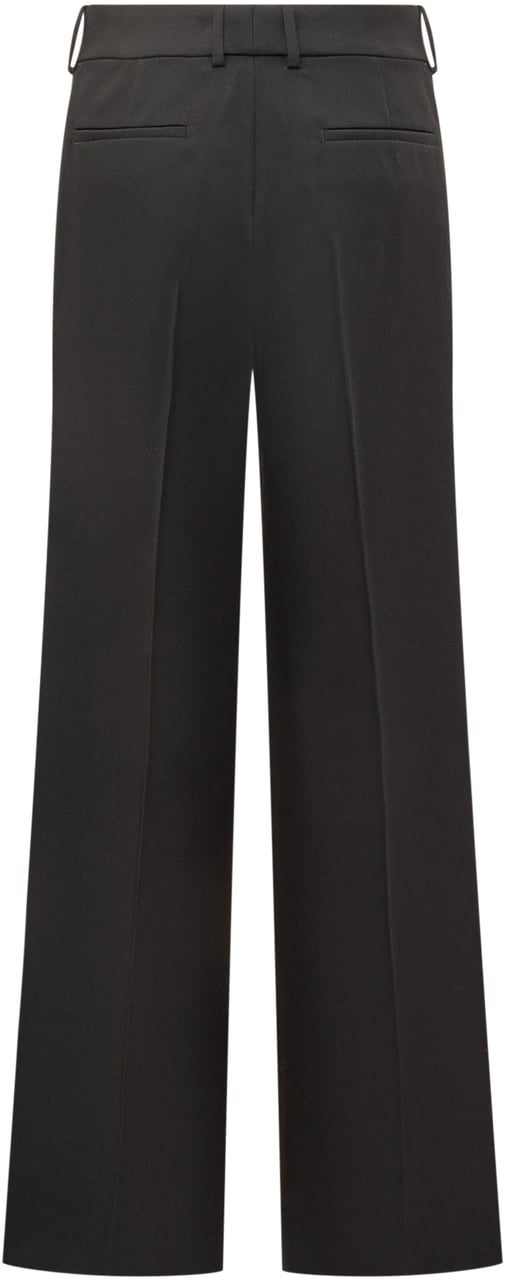 OFF-WHITE Pantaloni Off-White Neri a Gamba Larga Zwart